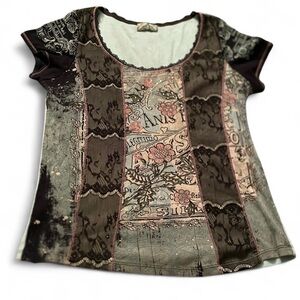 Vintage Women’s Vanilla Sugar Rhinestone Graphic Shirt Y2K Size M